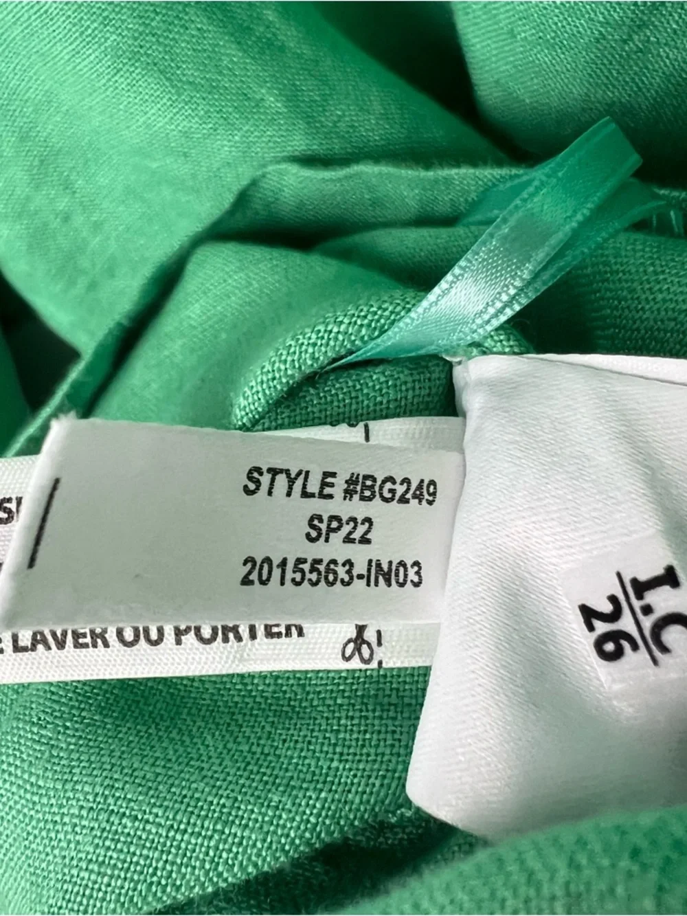 J. Crew 100% Linen Square Neck Button Front Blouse Coastal Summer Green 2022 XS